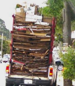 A salvage truck on the streets in San Francisco